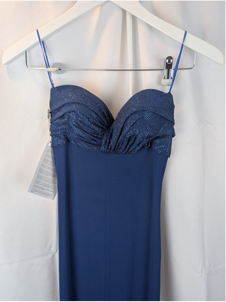 Alexandre Vauthier Strapless Crystal-Embellished Stretch-Jersey Gown In Blue — image 5 of 8